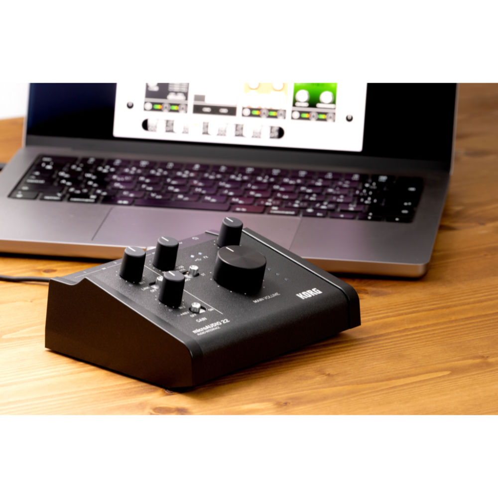 オーディオインターフェイス KORG microAUDIO 22 コルグ マイクロオーディオ Filter Ark / Ableton Live Liteなどバンドル 使用イメージ