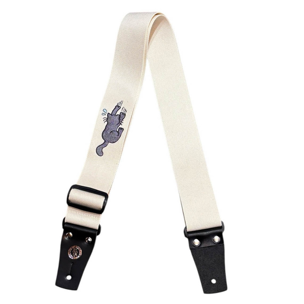 Grande uomo グランデウオモ TENDER STRAP TS-2 AC ずり落ちキャット White ギターストラップ