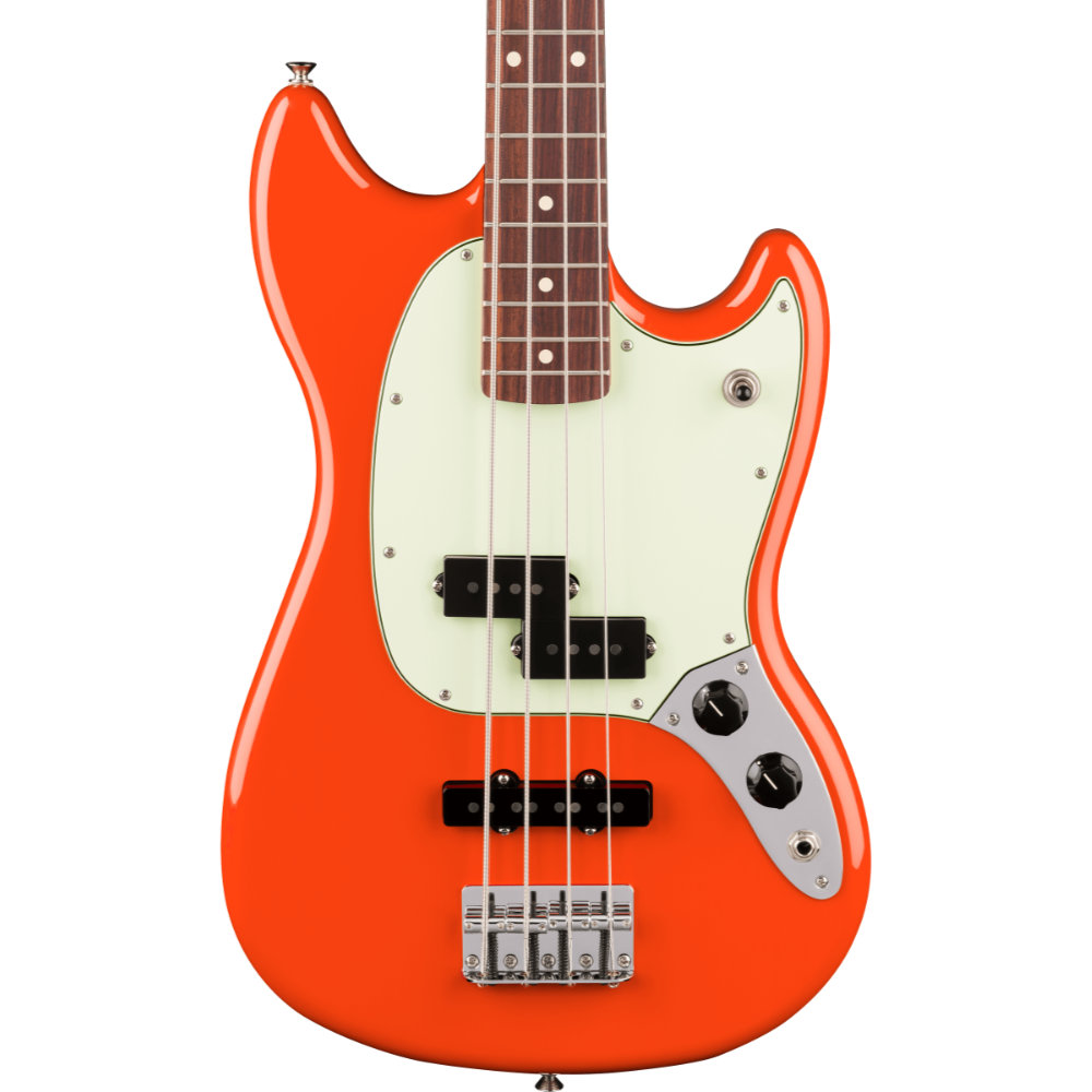 Fender フェンダー Player II Mustang Bass PJ RW Rallye Orange エレキベース ムスタングベース ボディ画像