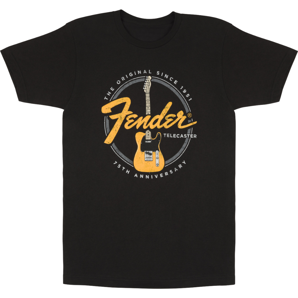 Fender フェンダー Telecaster 75th Tee Vintage Black テレキャスター Mサイズ ビンテージブラック Tシャツ
