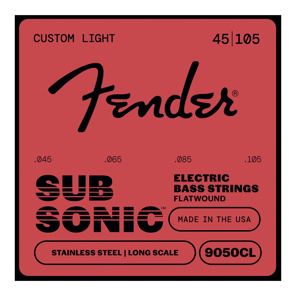 Fender フェンダー 9050CL SubSonic 9050 Stainless Flatwound Bass Strings 45-105 エレキベース弦