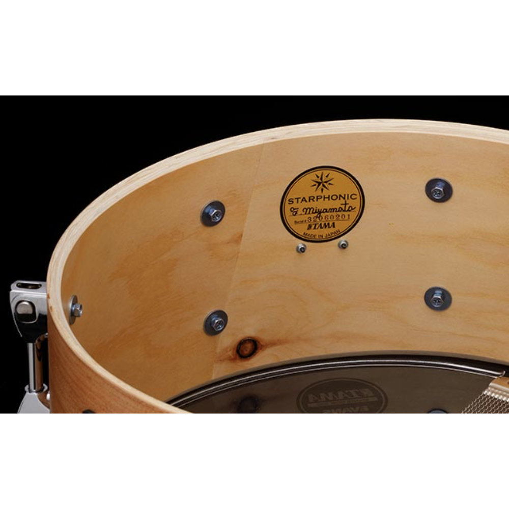TAMA タマ PSP146E STARPHONIC Spruce 14'x6' スネアドラム 8mm, 9ply Spruce Shell