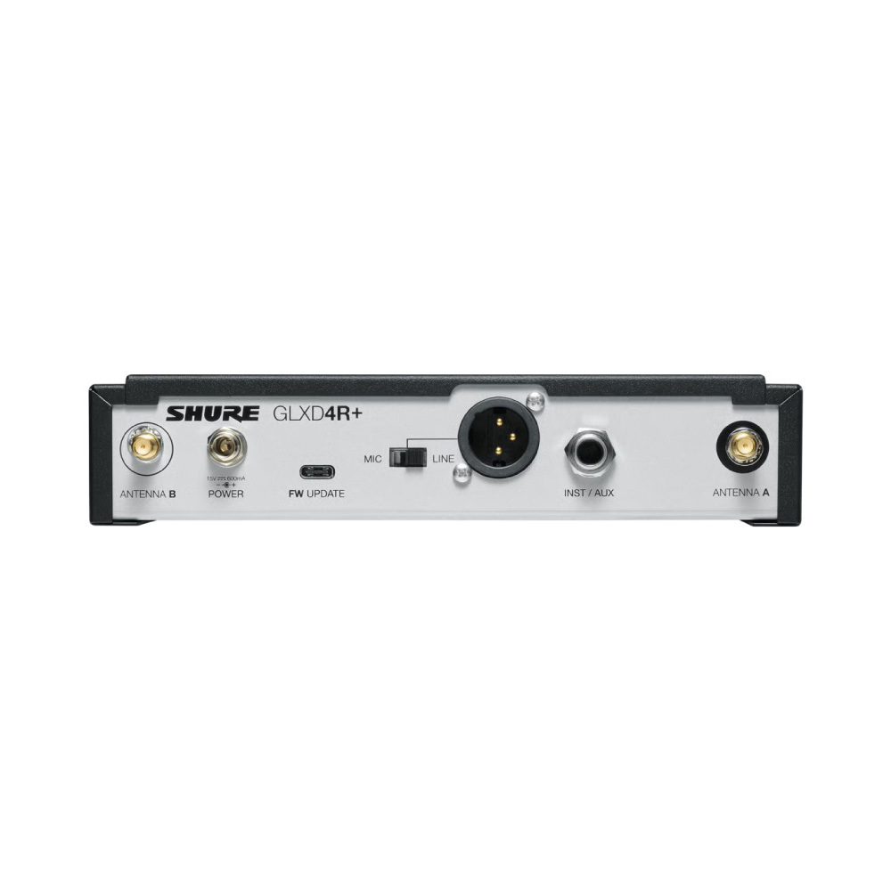 SHURE シュア GLXD14R+J/93-Z2 WL93ラべリアマイクロホン ハーフラック・ワイヤレスシステム 受信機背面