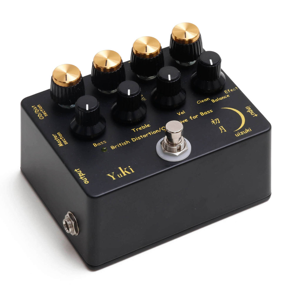YUKI ユキ 初月-UIZUKI- ディストーション オーバードライブ ベース用エフェクター 斜めアングル画像