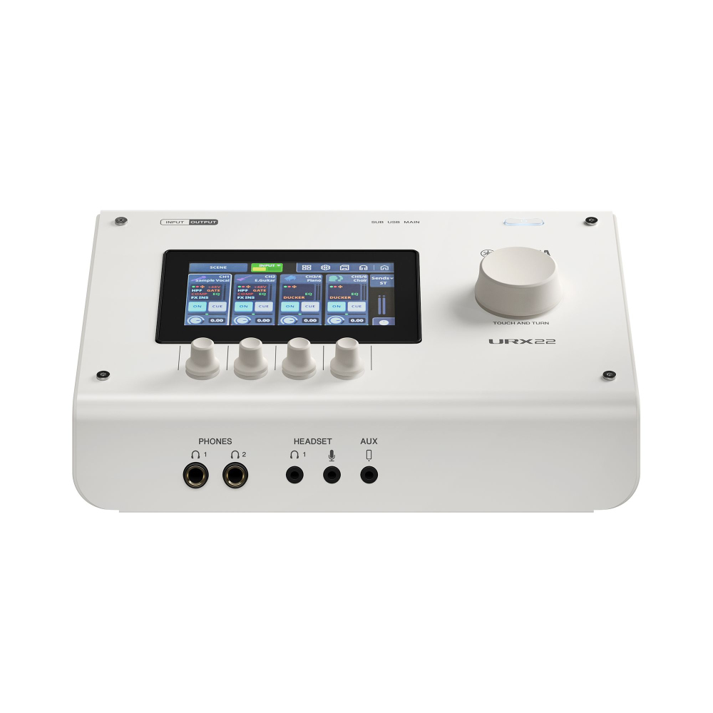 YAMAHA ヤマハ URX22 W URX Series Audio Interface 4in/2out USB-C オーディオインターフェース ホワイト フロント斜め画像