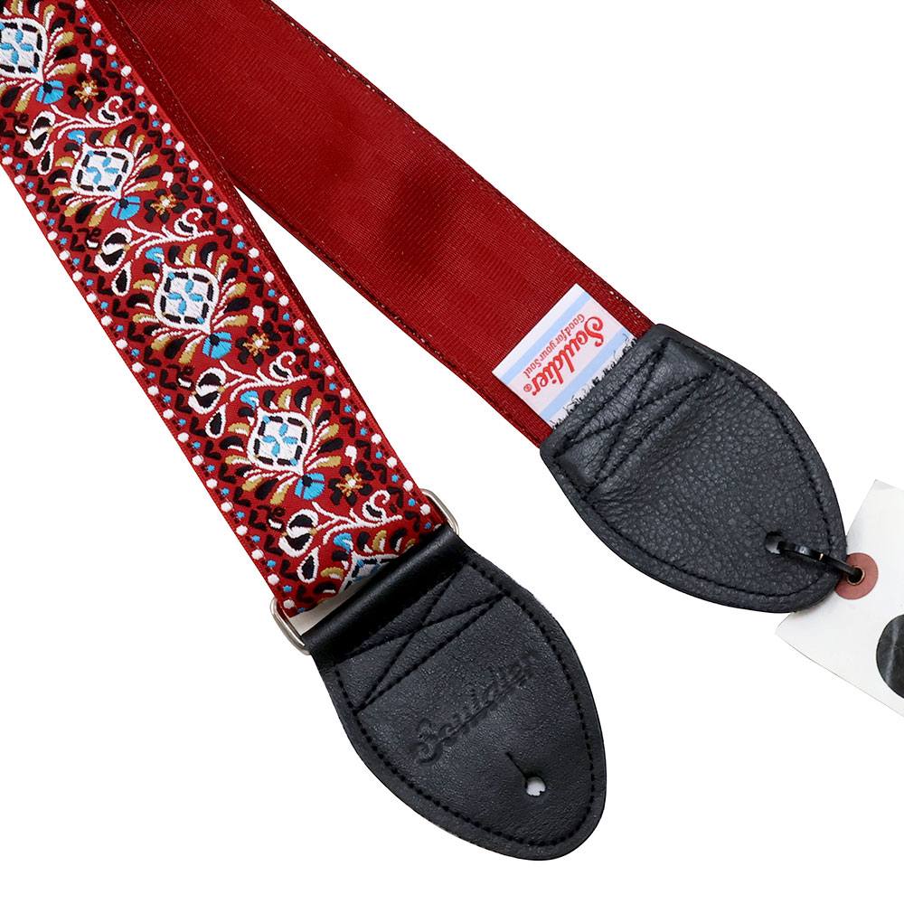 Souldier ソルジャー Hendrix Red／White GS0307 ギター ベース ストラップ エンド部