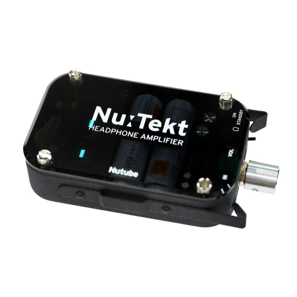 Nu:Tekt HA-S BK Nutubeヘッドホンアンプ 製作キット 要組み立て＆ハンダ付け無し 正面左アングル