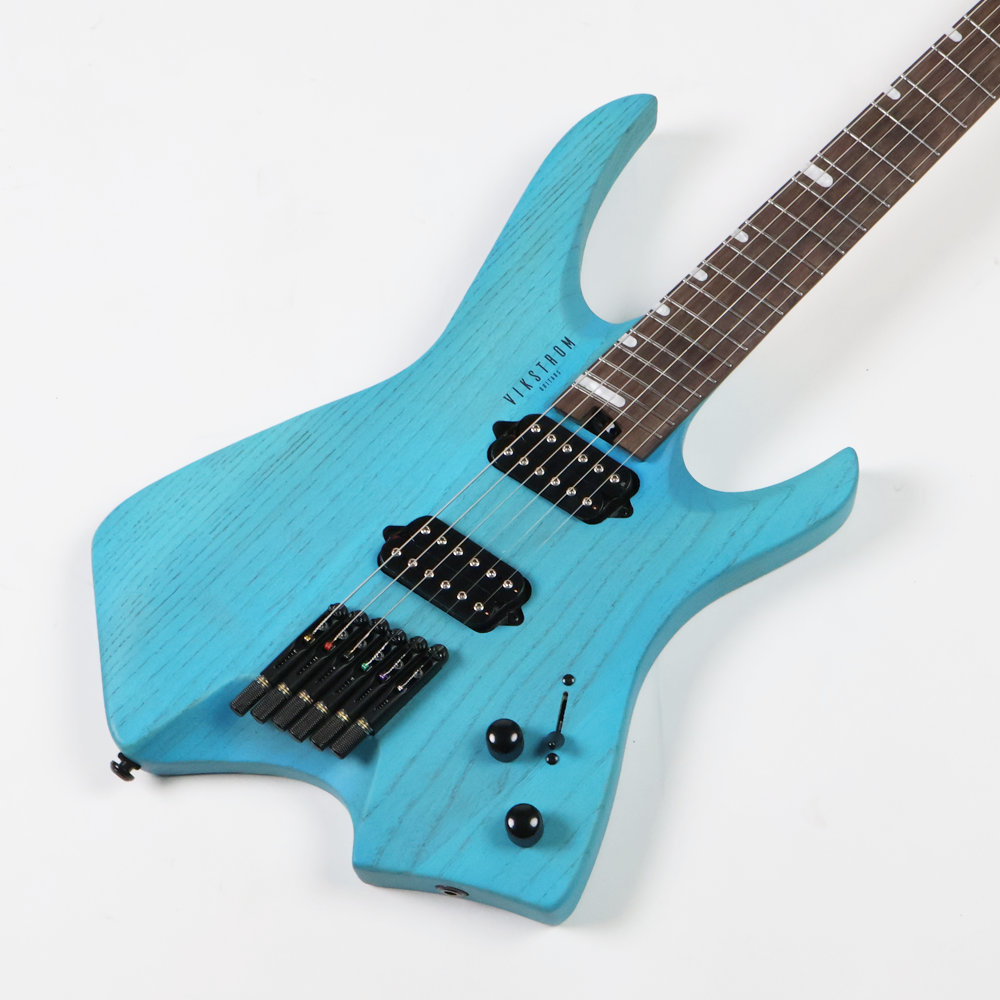 【訳あり】 VIKSTROM GUITARS VSMH-260 SBL アウトレット ヘッドレス ファンフレット 6弦ギター ボディトップ