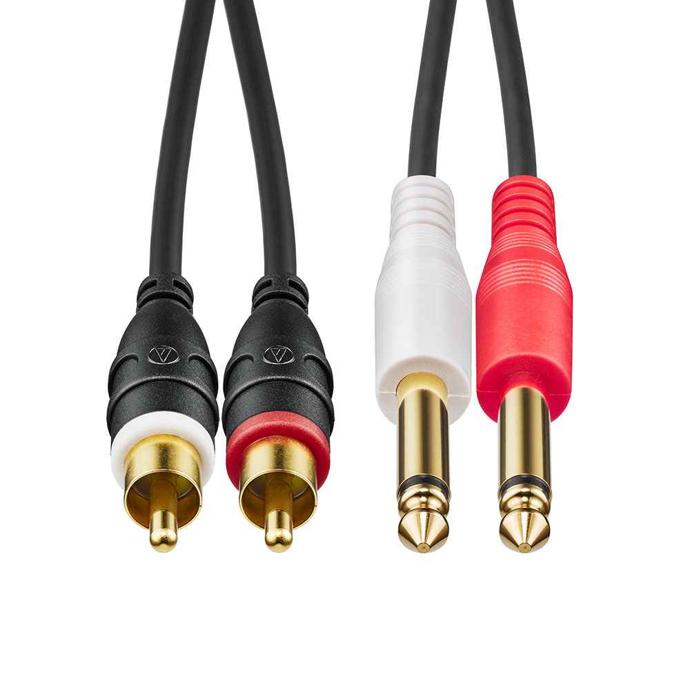 AUDIO-TECHNICA オーディオテクニカ AT-MI81/3.0 ピンプラグ×2-モノラルフォン×2 3.0m オーディオケーブル プラグ