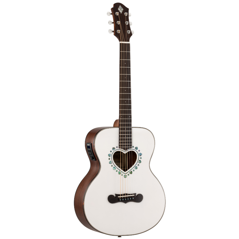 ZEMAITIS ゼマイティス CAM-90H GWH AB Gloss White Abalon ミニボディ エレクトリックアコースティックギター