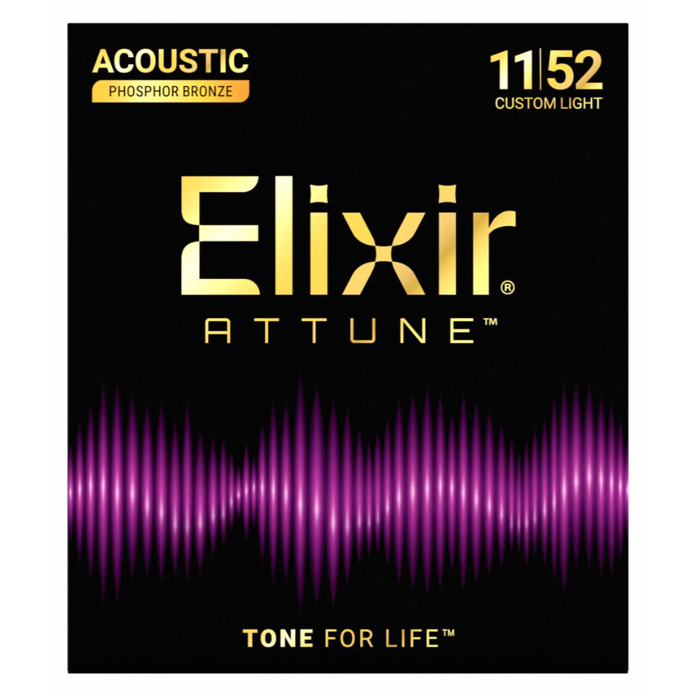 ELIXIR エリクサー 21027 ACOUSTIC ATTUNE 11-52 Phosphor Bronze Custom Light アコースティックギター弦