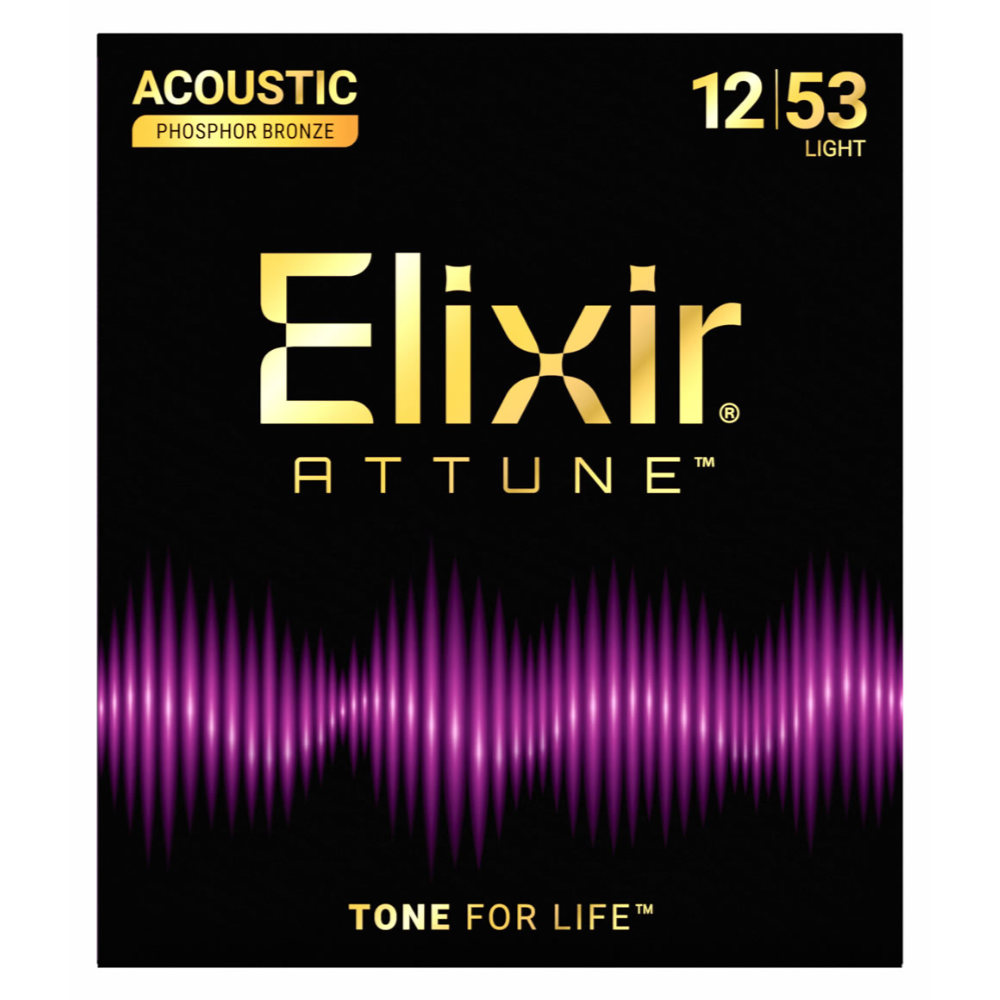 ELIXIR エリクサー 21052 ACOUSTIC ATTUNE 12-53 Phosphor Bronze Light アコースティックギター弦