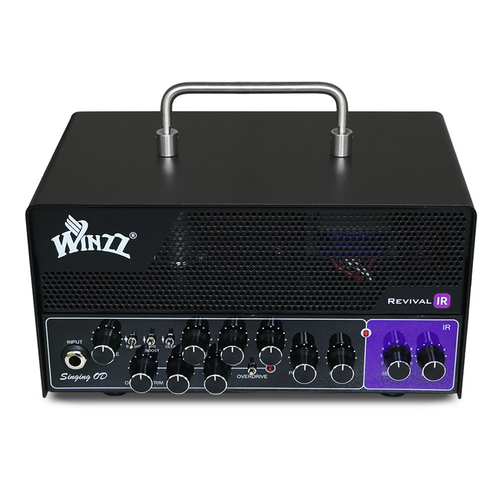 Winzz Guitars ウィンズギターズ Revival IR SingingOD ギターアンプヘッド トップ斜めアングル画像
