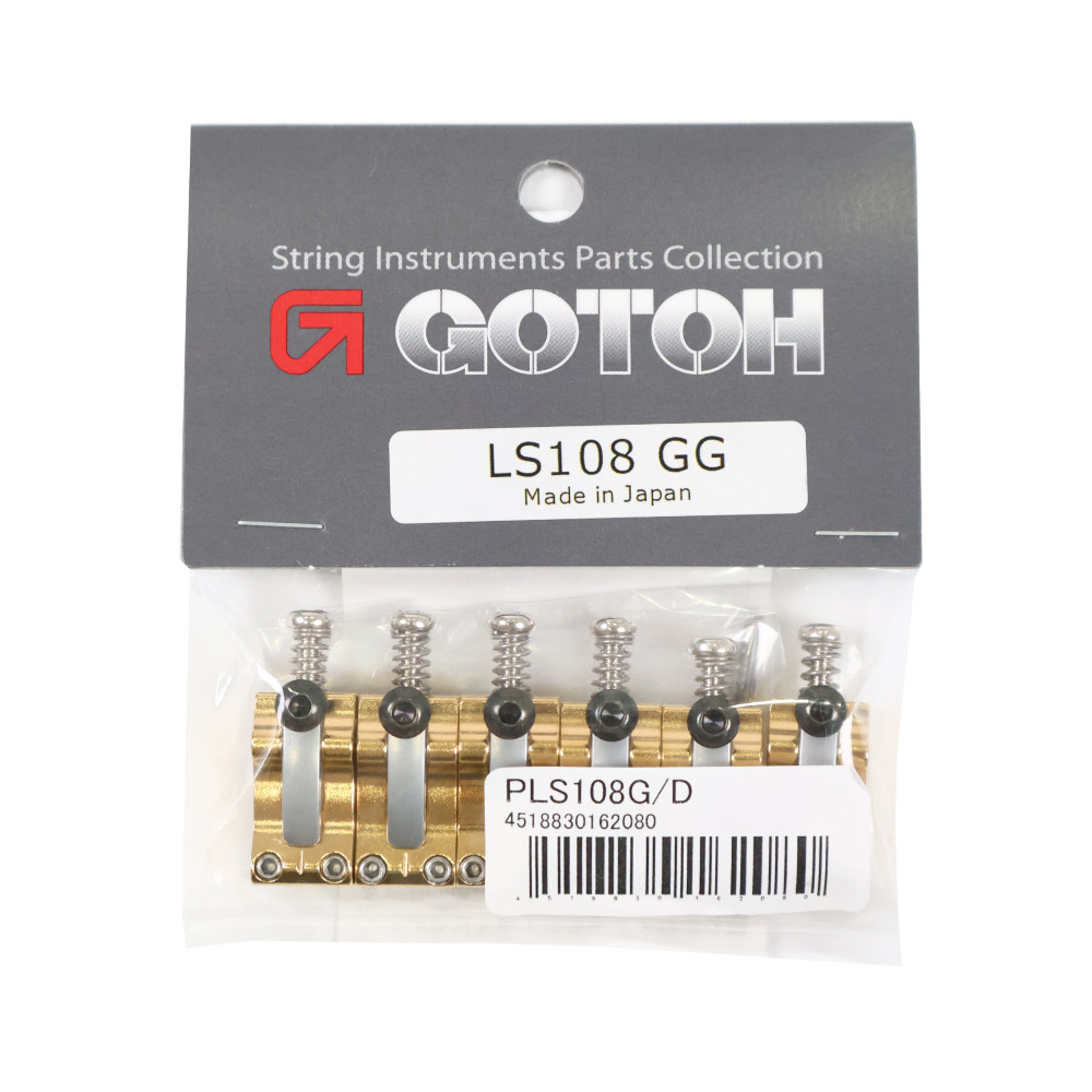 GOTOH ゴトー LS108 G ゴールド ロック機構付き エレキギター用サドル