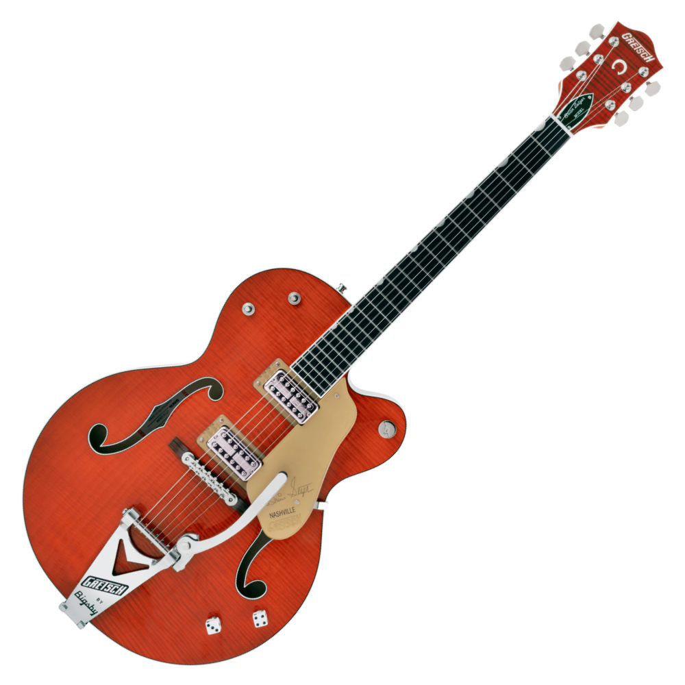 GRETSCH グレッチ G6120TFM-BSNV Brian Setzer Signature Nashville Hollow Body with Bigsby and Flame Maple Orange Stain エレキギター