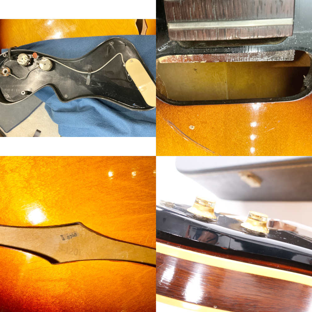 【中古】Gibson ギブソン ES-120T Sunburst 1962年製 エレキギター 内部