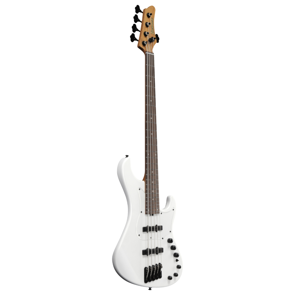 IBANEZ アイバニーズ MDM1005-PW Mode Series Pearl White 5弦エレキベース 斜めアングル画像