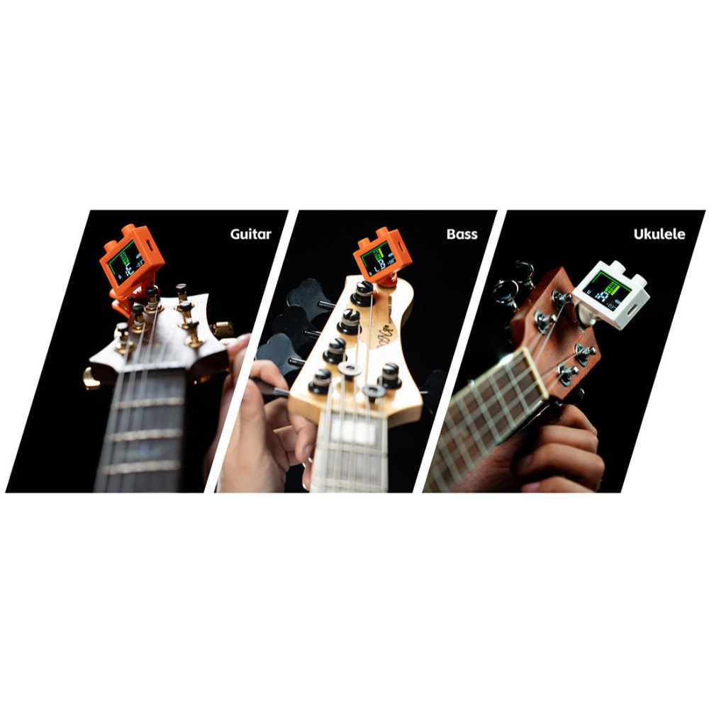 Cherub チェラブ WST-570Li White LET’S TUNE! 充電式リチウムバッテリー内蔵 クリップチューナー ホワイト 使用例画像