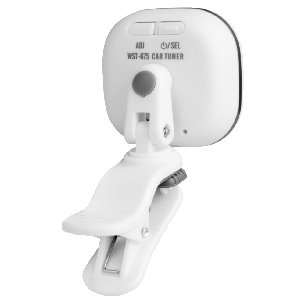 Cherub チェラブ WST-675 White Cab Tuner 充電式クリップチューナー ホワイト リア画像
