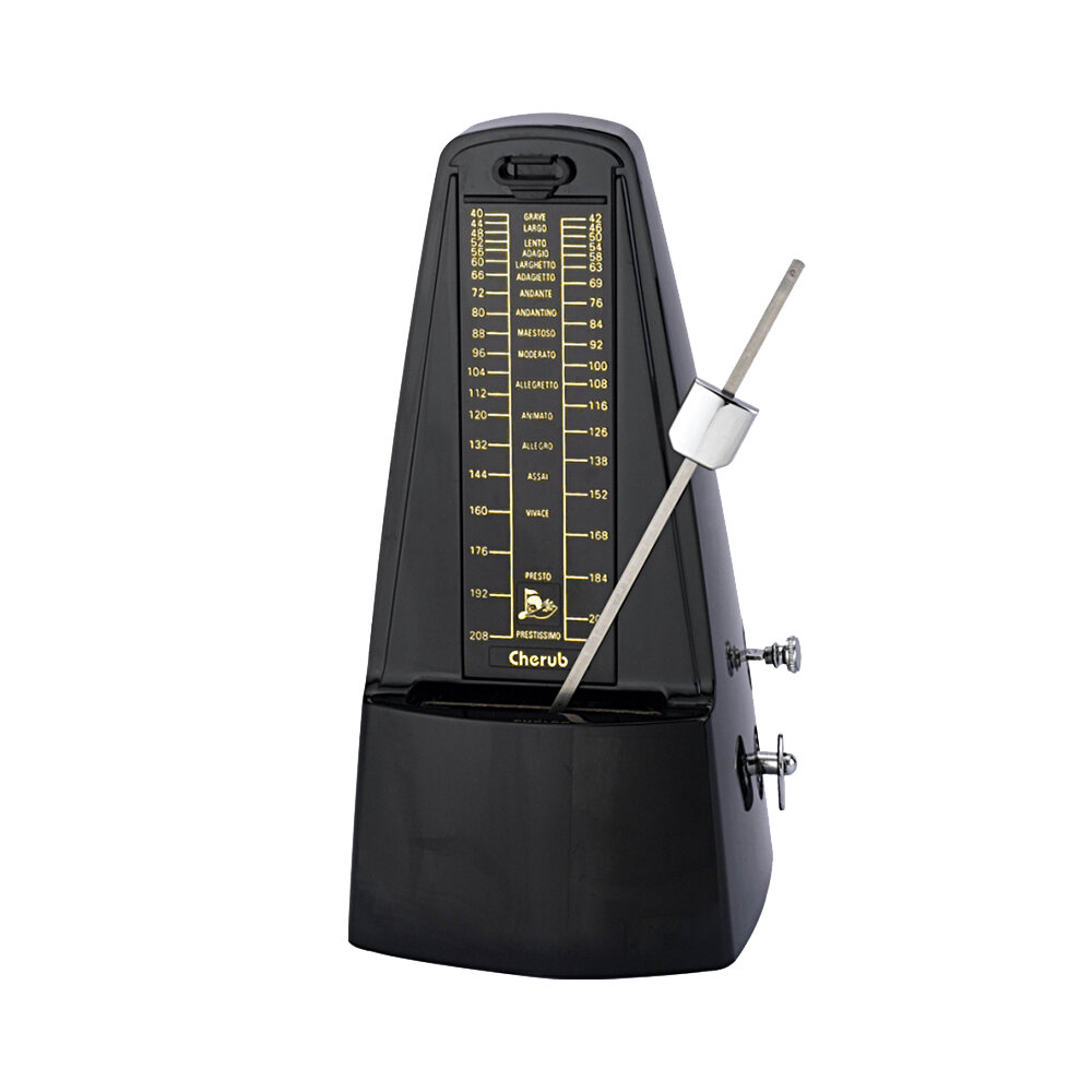Cherub チェラブ WSM-305 Black Mechanical Metronome 機械式メトロノーム 振り子式メトロノーム ブラック