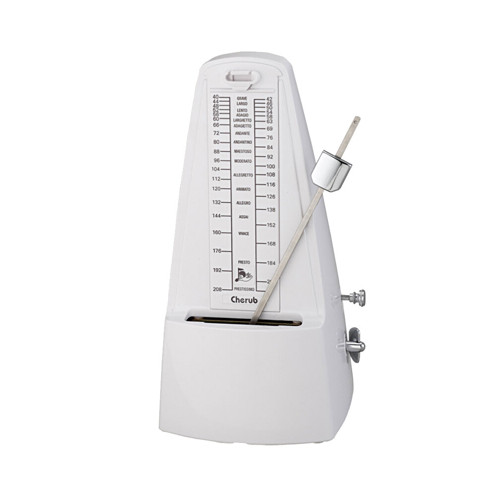 Cherub チェラブ WSM-305 White Mechanical Metronome 機械式メトロノーム 振り子式メトロノーム ホワイト