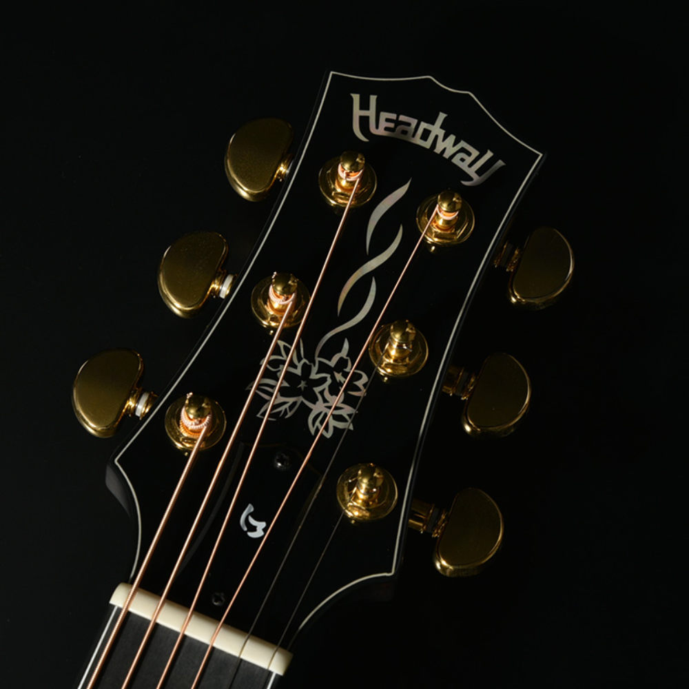 HEADWAY ヘッドウェイ Japan Tune-up Series HGAF-SAKURA/JS CBK エレクトリックアコースティックギター エレアコ ヘッド部