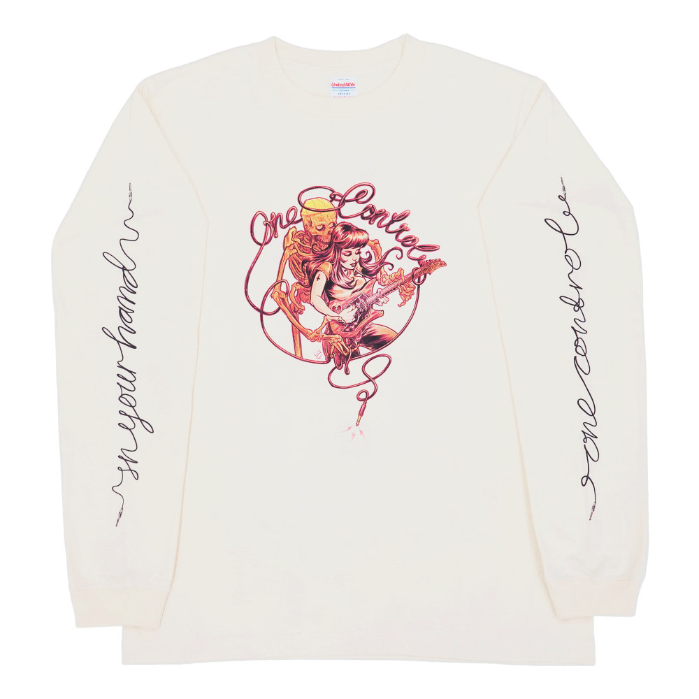 One Control ワンコントロール the Skull with Girl ロングTシャツ ヴィンテージナチュラル 長袖 Lサイズ