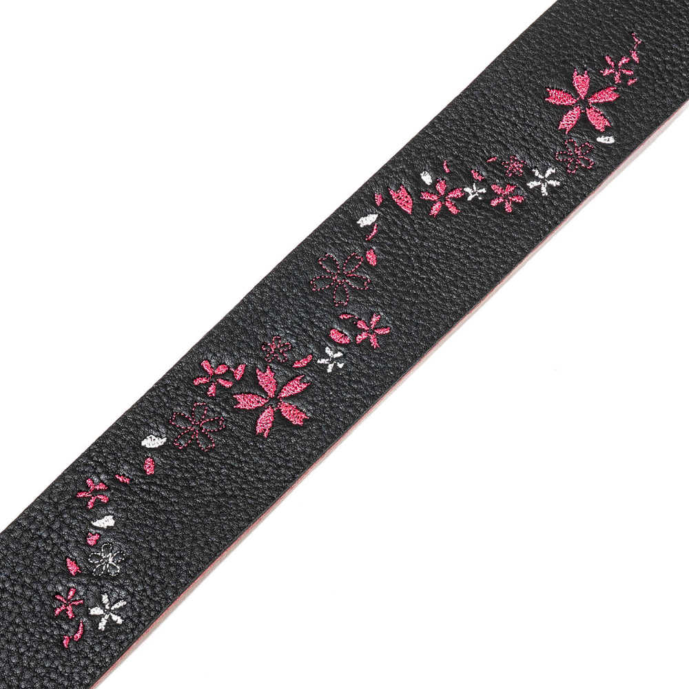 Grande uomo グランデウオモ KOS-RS50-CB 紅桜 50mm BK/CB ギターストラップ 刺繍画像