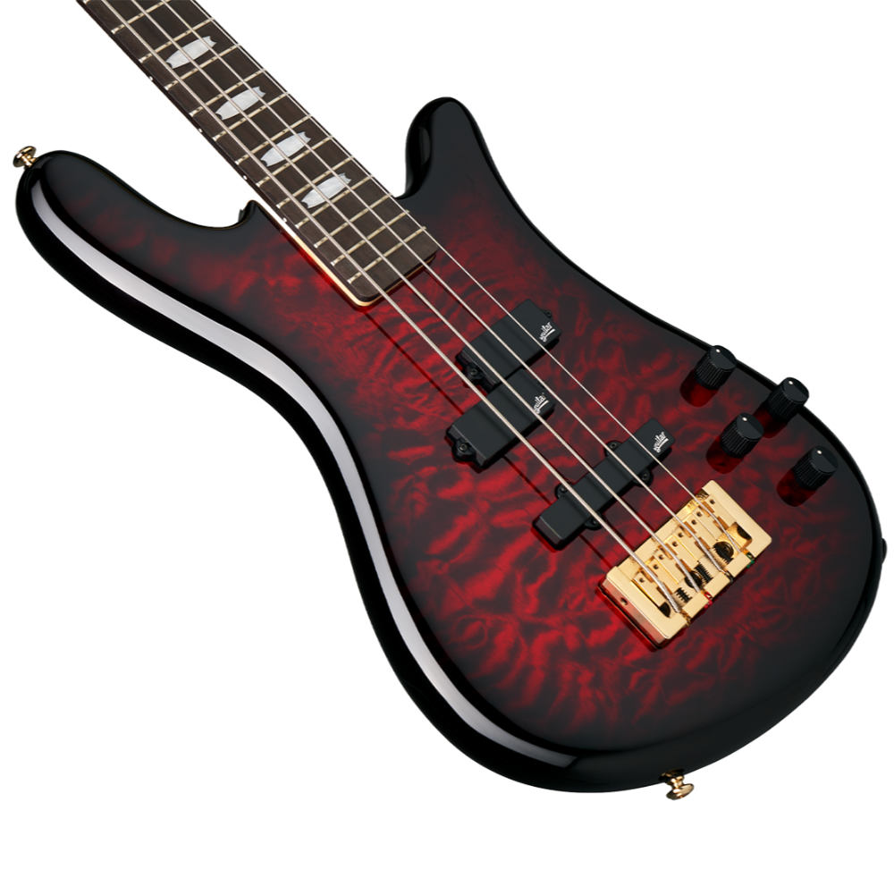 エレキベース Spector Icon NS-2 Bolt-On BC Gloss スペクター アイコンシリーズ Black Cherry ブラックチェリー ボディ斜めアングル画像