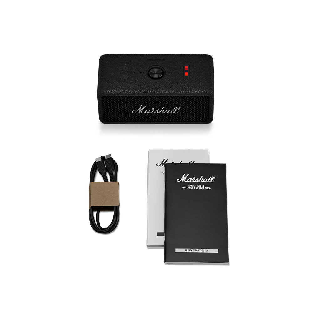 MARSHALL マーシャル Emberton III Black and Silver ワイヤレススピーカー Bluetoothスピーカー ブラック＆シルバー 付属品画像