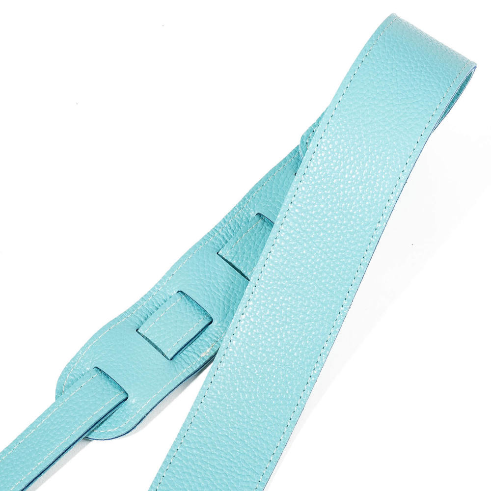 Grande uomo × Vincita Collaboration Strap Turquoise Blue ベースストラップ ギターストラップ アップ画像
