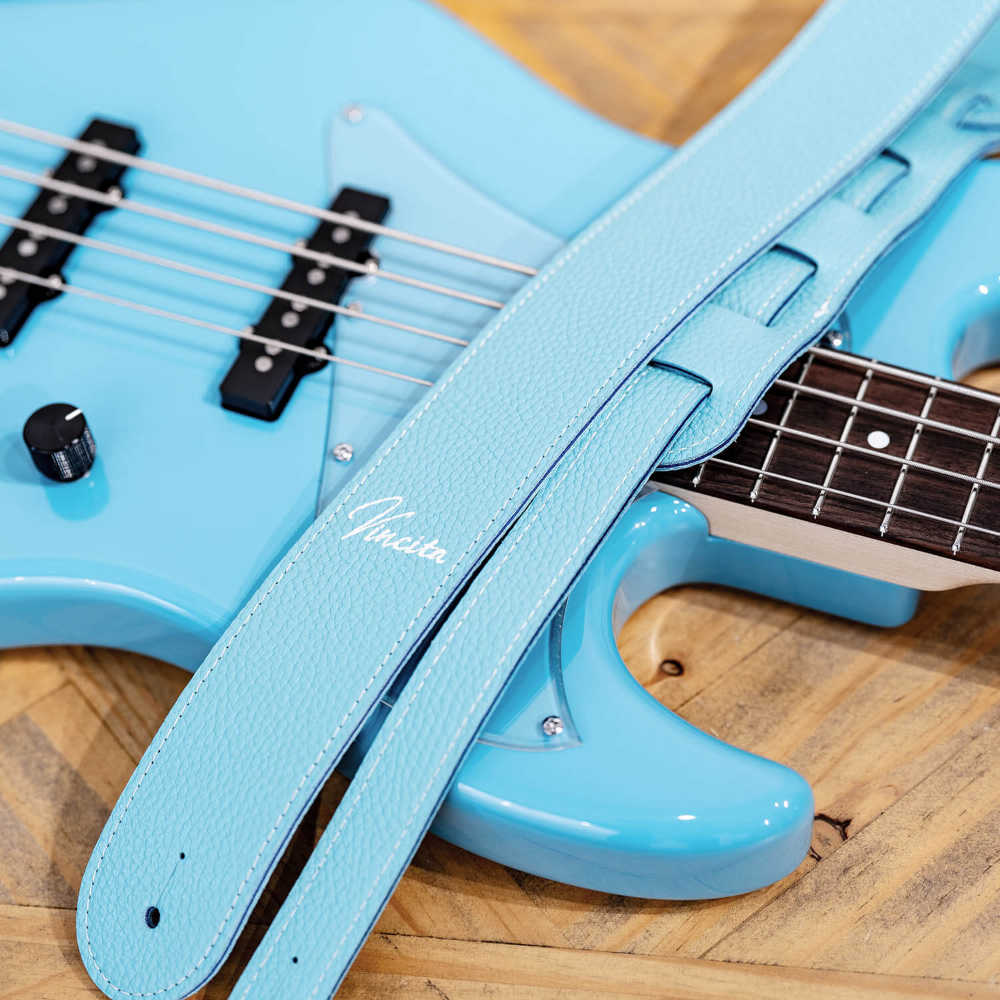 Grande uomo × Vincita Collaboration Strap Turquoise Blue ベースストラップ ギターストラップ イメージ画像