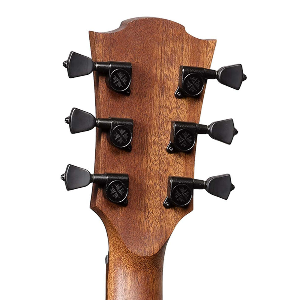アコースティックギター LAG GUITARS HV10DCE NEW HYVIBEシリーズ スマートギター ドレッドノートサイズ ヘッドバック画像