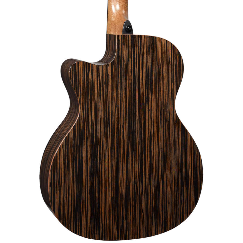 アコースティックギター LAG GUITARS HV50ACE NEW HYVIBEシリーズ スマートギター オーディトリアムサイズ マッカーサーエボニーバック＆サイド ボディバック画像