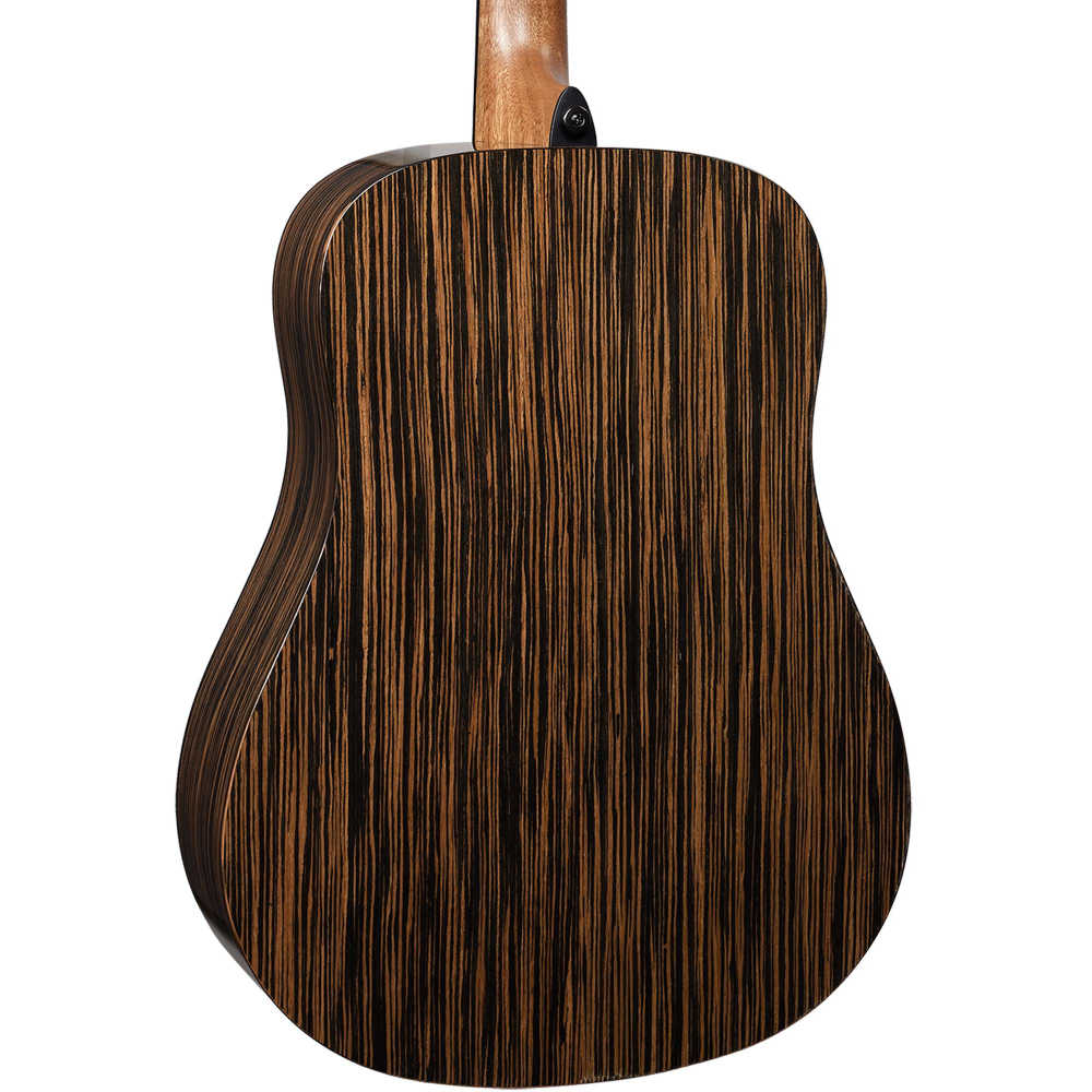 アコースティックギター LAG GUITARS HV50DE NEW HYVIBEシリーズ スマートギター ドレッドノートサイズ マッカーサーエボニーバック＆サイド ボディバック画像
