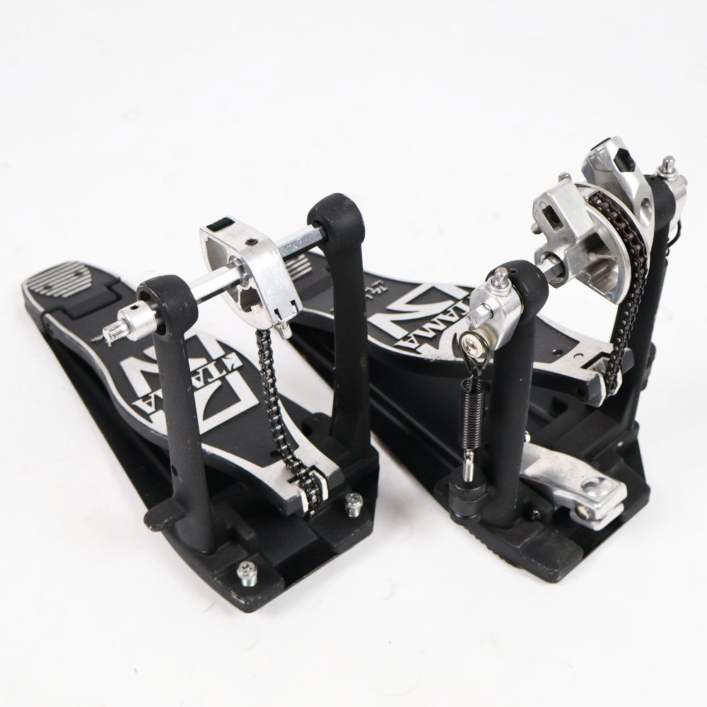 【中古】 ドラムツインペダル タマ TAMA HP200PTW Iron Cobra 200 Twin Pedal Power Glide アイアンコブラ 本体画像 斜め 