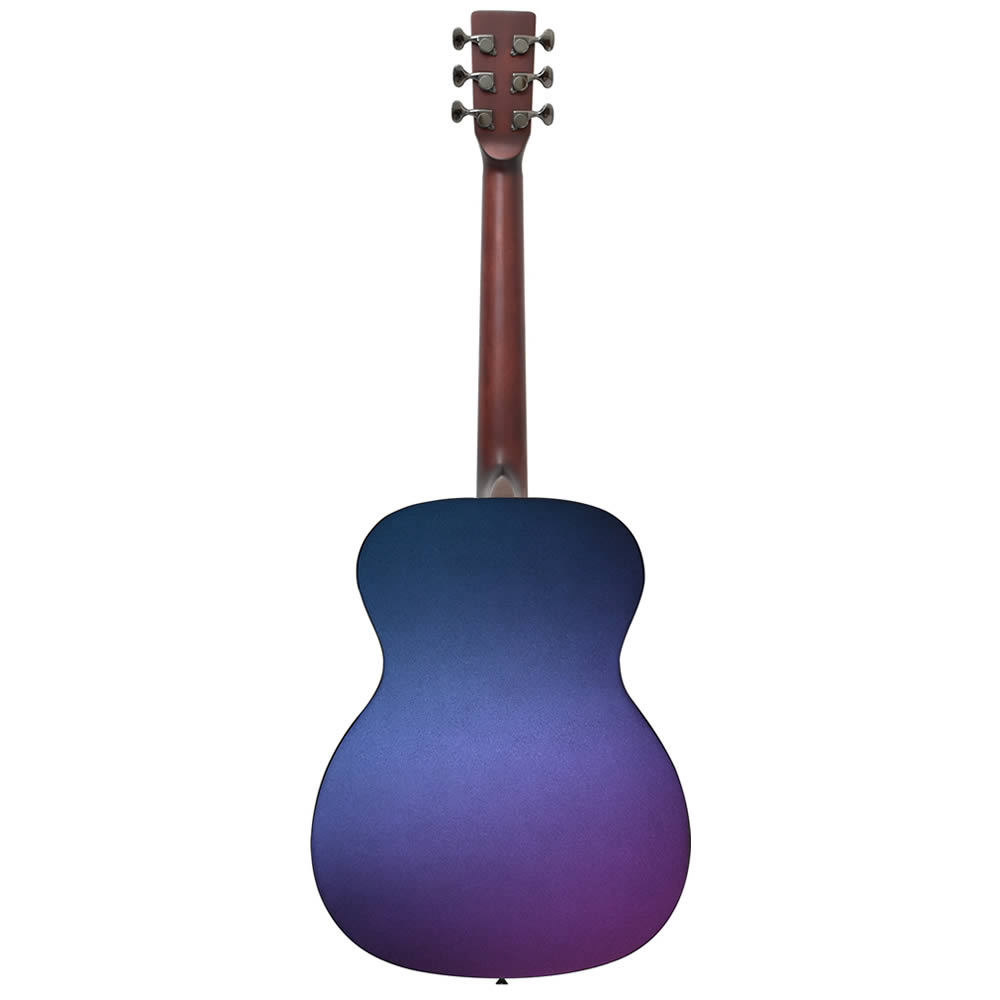 アコースティックギター エレアコ S.YAIRI YEF-01LTD ARV AURORA Violet マジョーラカラー フォークサイズ FISHMANピックアップ付き オーロラバイオレット バック画像