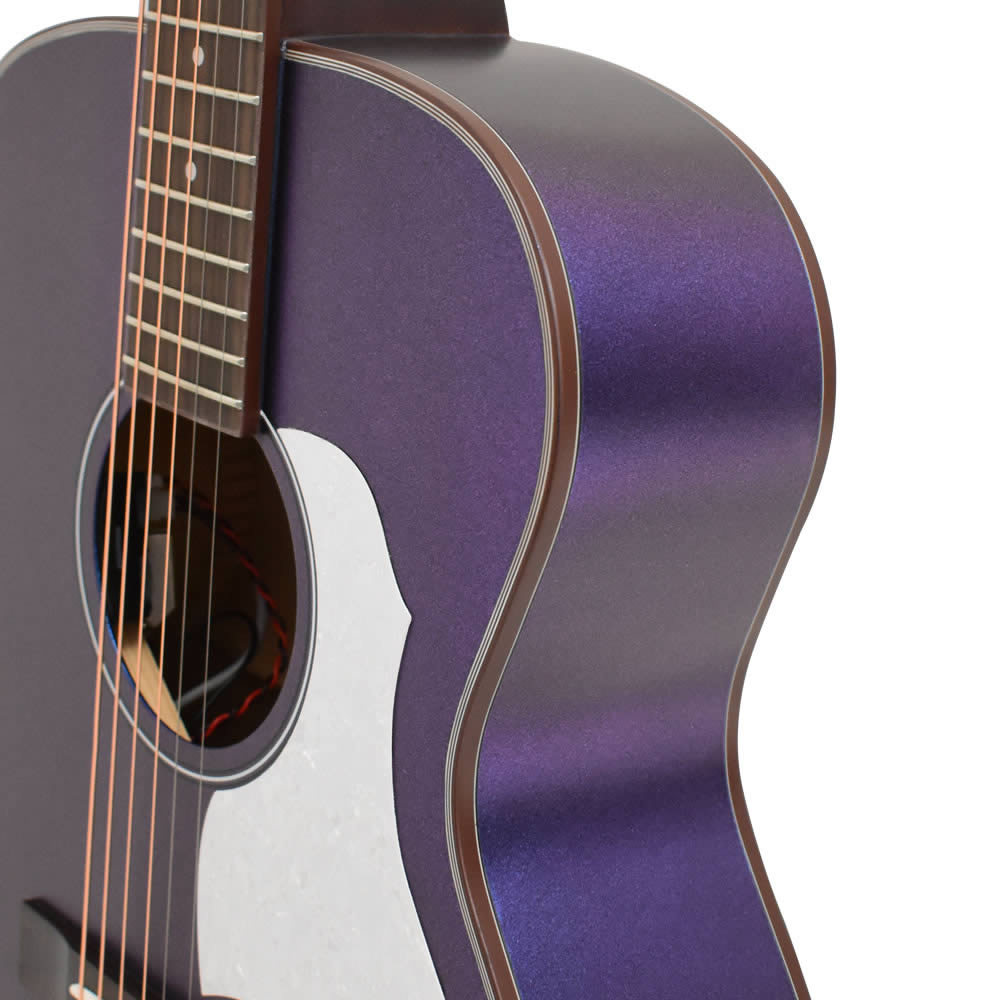アコースティックギター エレアコ S.YAIRI YEF-01LTD ARV AURORA Violet マジョーラカラー フォークサイズ FISHMANピックアップ付き オーロラバイオレット 偏光カラー画像