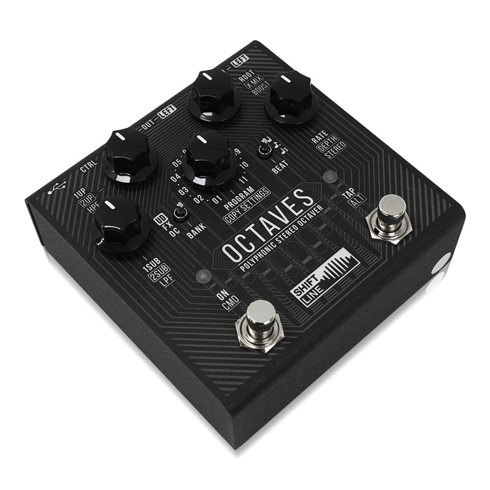 Shift Line シフトライン Octaves オクターバー ギターエフェクター 斜めアングル画像
