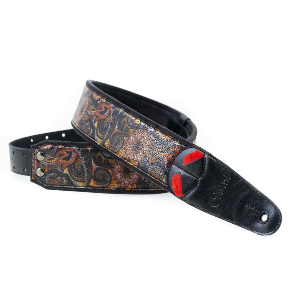 Righton! STRAPS ライトオンストラップ CRUNCH Black ギターストラップ サブ画像1