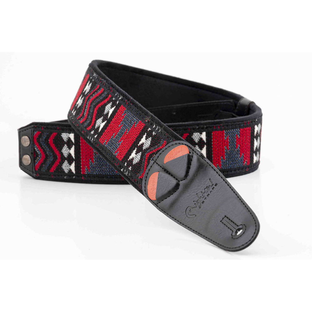 Righton! STRAPS ライトオンストラップ Azteca Black ギターストラップ サブ画像1