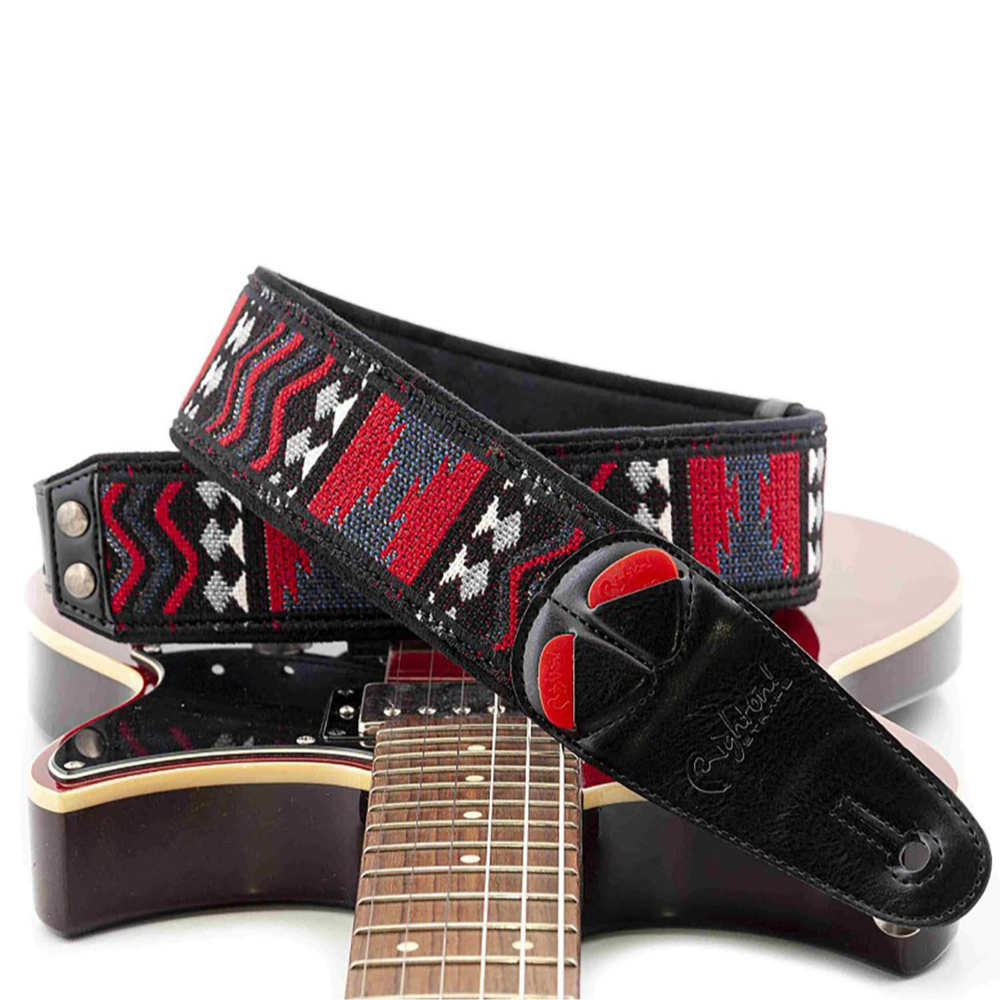 Righton! STRAPS ライトオンストラップ Azteca Black ギターストラップ サブ画像4