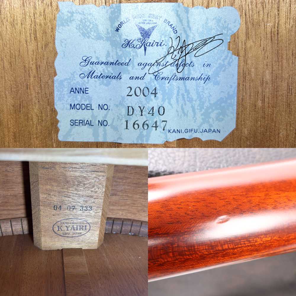 【中古】 アコースティックギター K.Yairi Alvarez DY-40 2004年製 Kヤイリ アルバレス 日本製 Made in Japan シリアル
