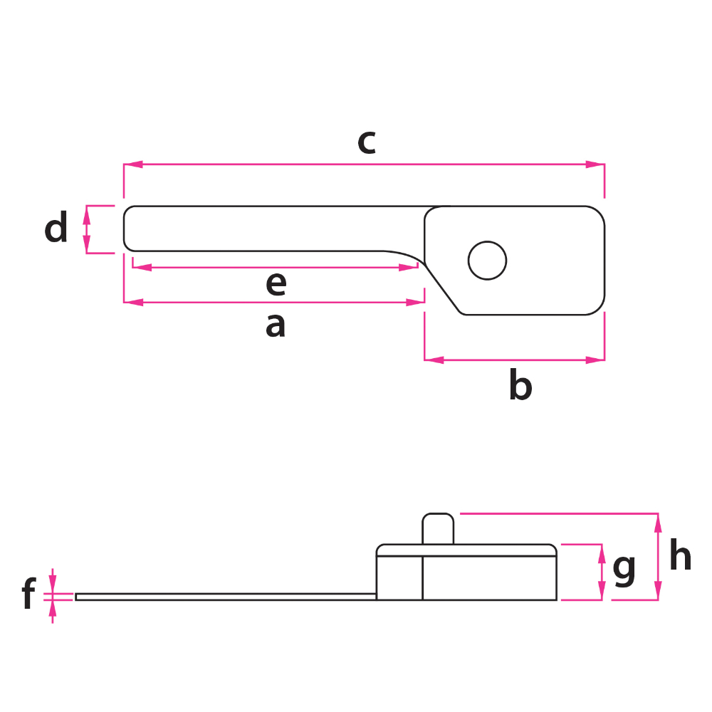 KNA UK-2 Piezo Pickup for Ukulele ウクレレ用ピックアップ VOLコントロール付き 寸法