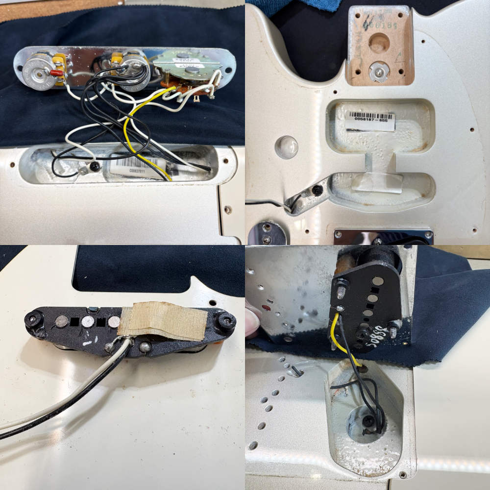 【中古】 エレキギター Fender USA American Standard Telecaster Left-Handed Blizzard Pearl 2010年製 フェンダー レフティー 内部