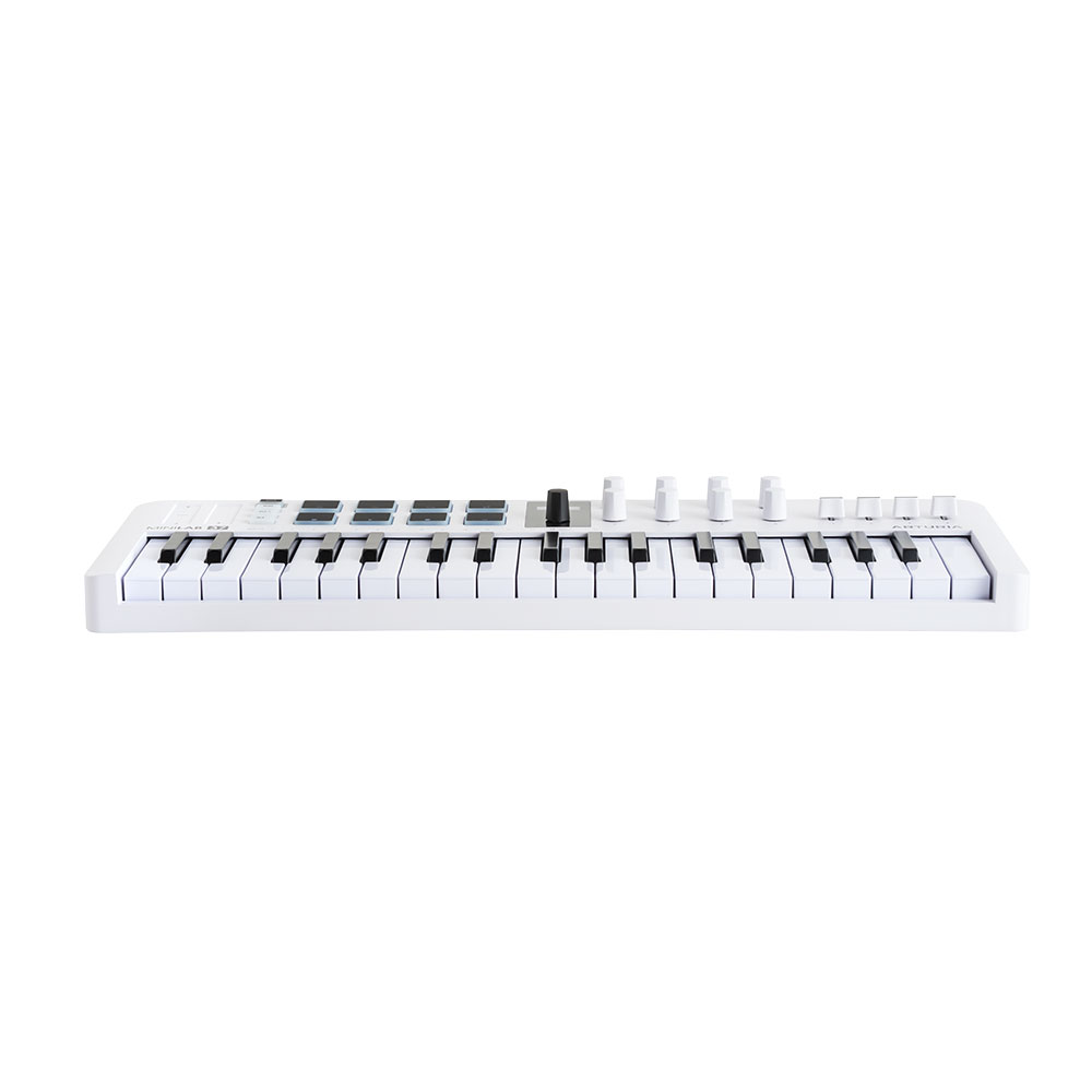 ARTURIA MiniLab 37 WH USB/MIDIキーボード パッド コントローラー 【Analog Lab Intro他バンドルソフト付き】 前面