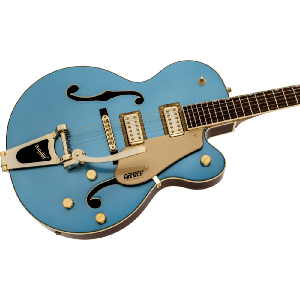 GRETSCH グレッチ G5420TG Electromatic Pristine LTD Hollow Body Single-Cut with Bigsby Mako エレキギター フルアコ ボディ斜めアングル画像