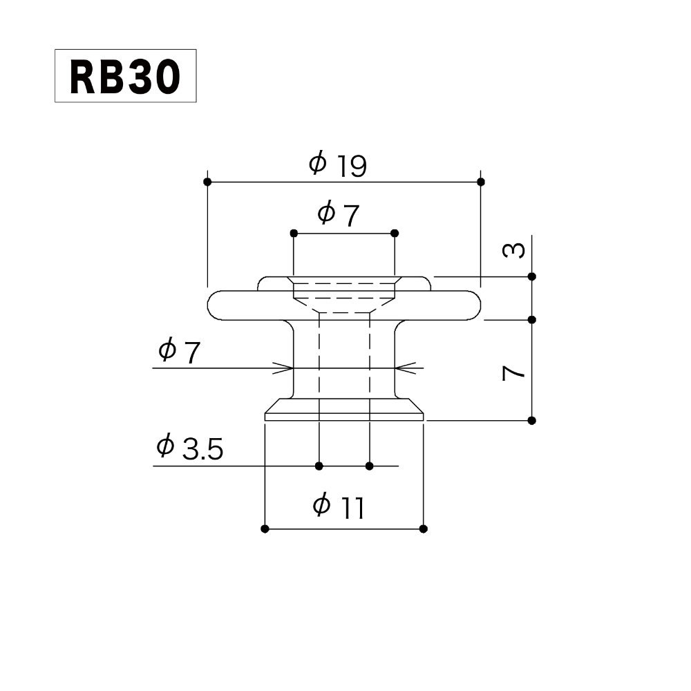 ゴトー GOTOH RB30C ベース用 ストリングリテイナー クローム サイズ詳細