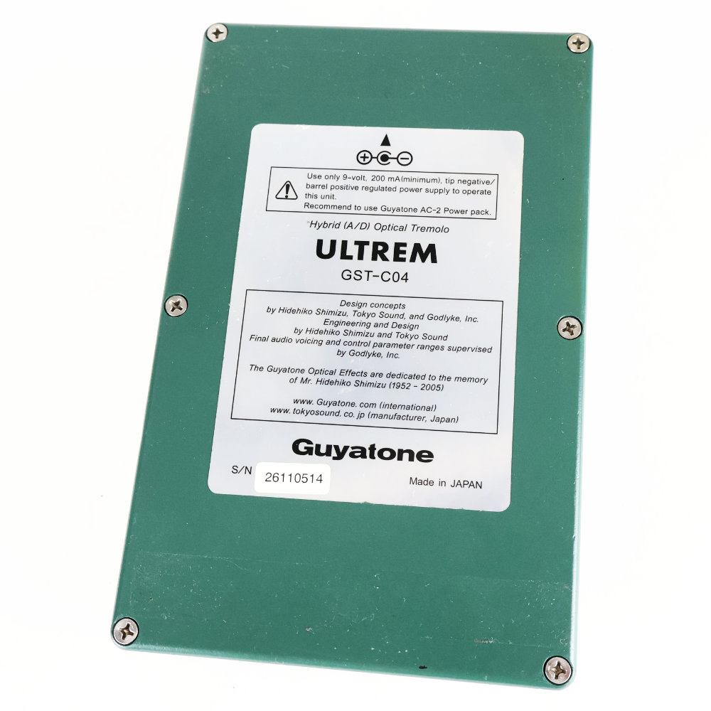 【中古】 トレモロ GUYATONE グヤトーン GST-C04 ULTREM OPTICAL TREMOLO ギターエフェクター 本体画像 裏