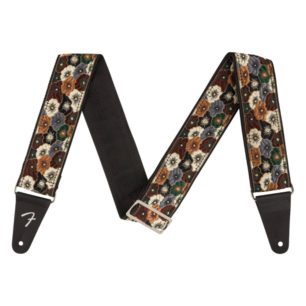 Fender フェンダー Wild Bloom Strap Brown 2インチ ブラウン ギターストラップ